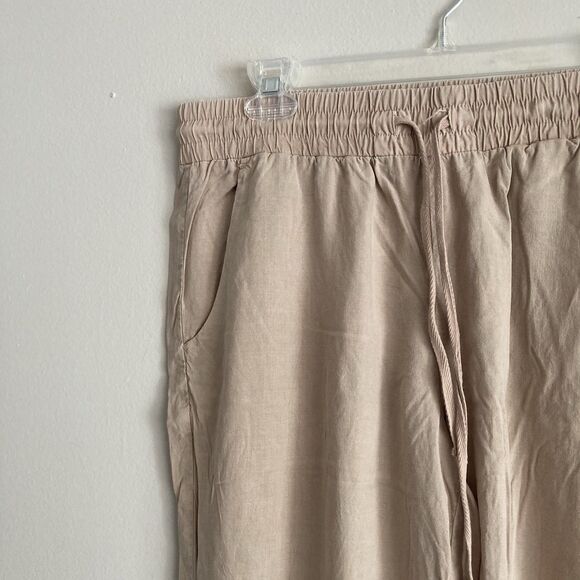 Cloth & Stone Anthropologie Womens Beige Joggers Pants Sz Medium Pockets Tencel - Picture 2 of 11